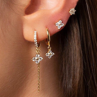 Lucky Clover Earrings Set