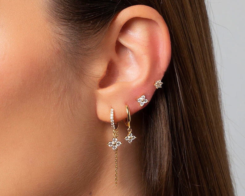 Lucky Clover Earrings Set