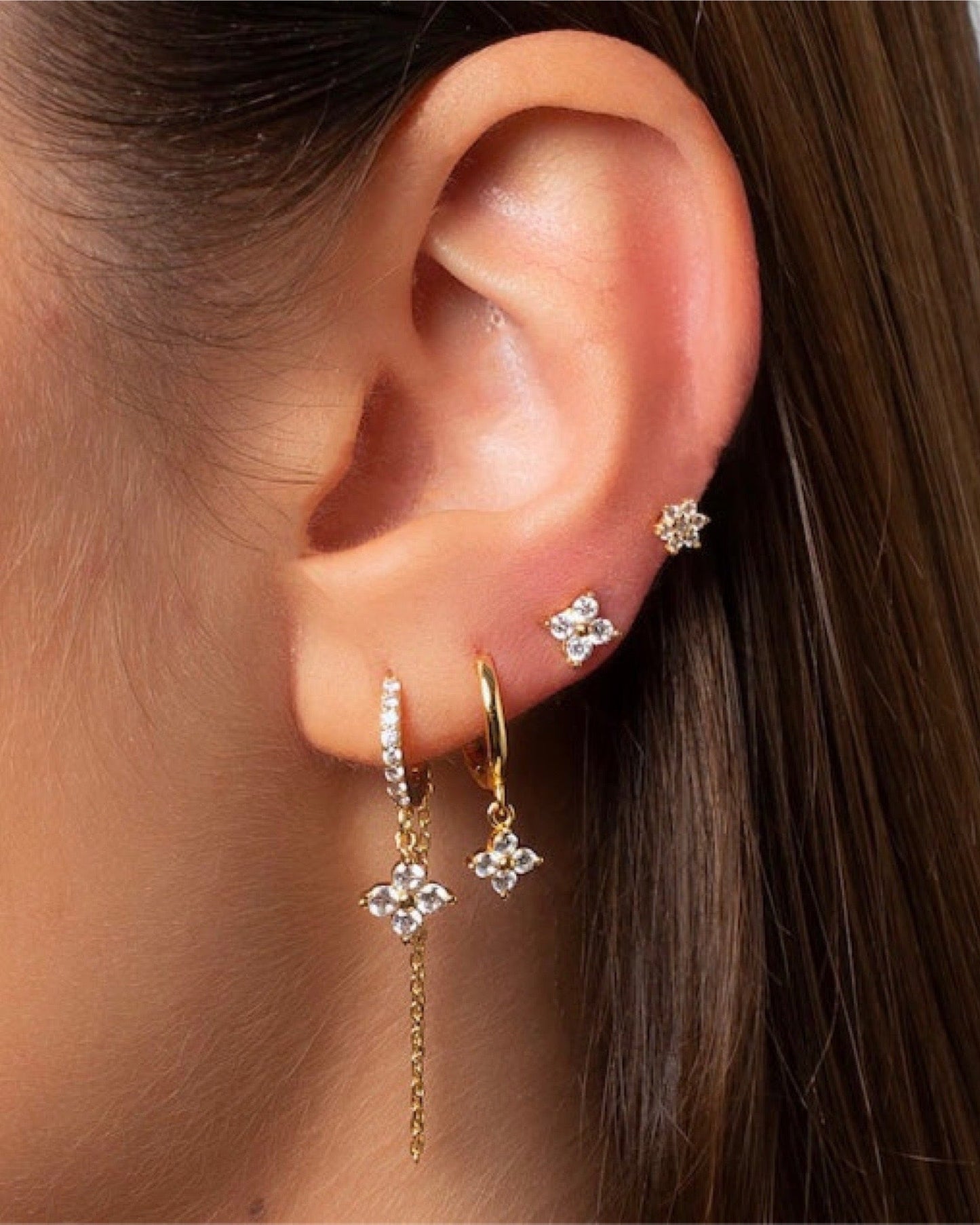 Lucky Clover Earrings Set