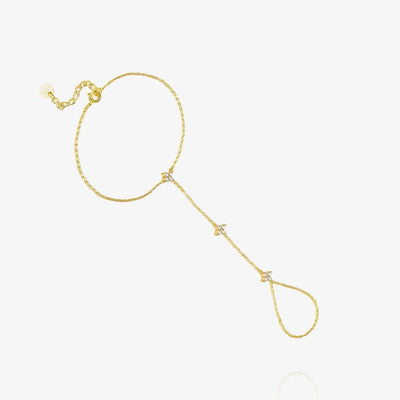 Lucky Clover Hand Chain Sterling Silver