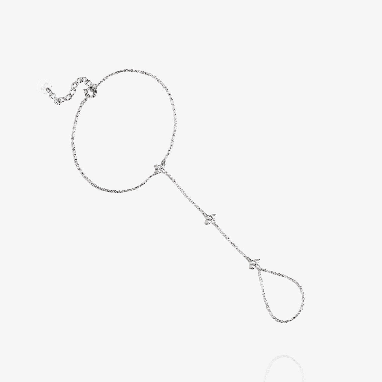 Lucky Clover Hand Chain Sterling Silver