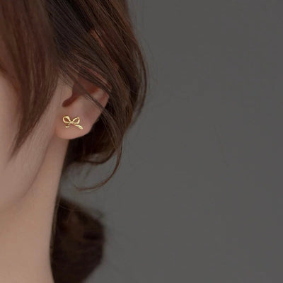 Minimalist Bow Tie Studs