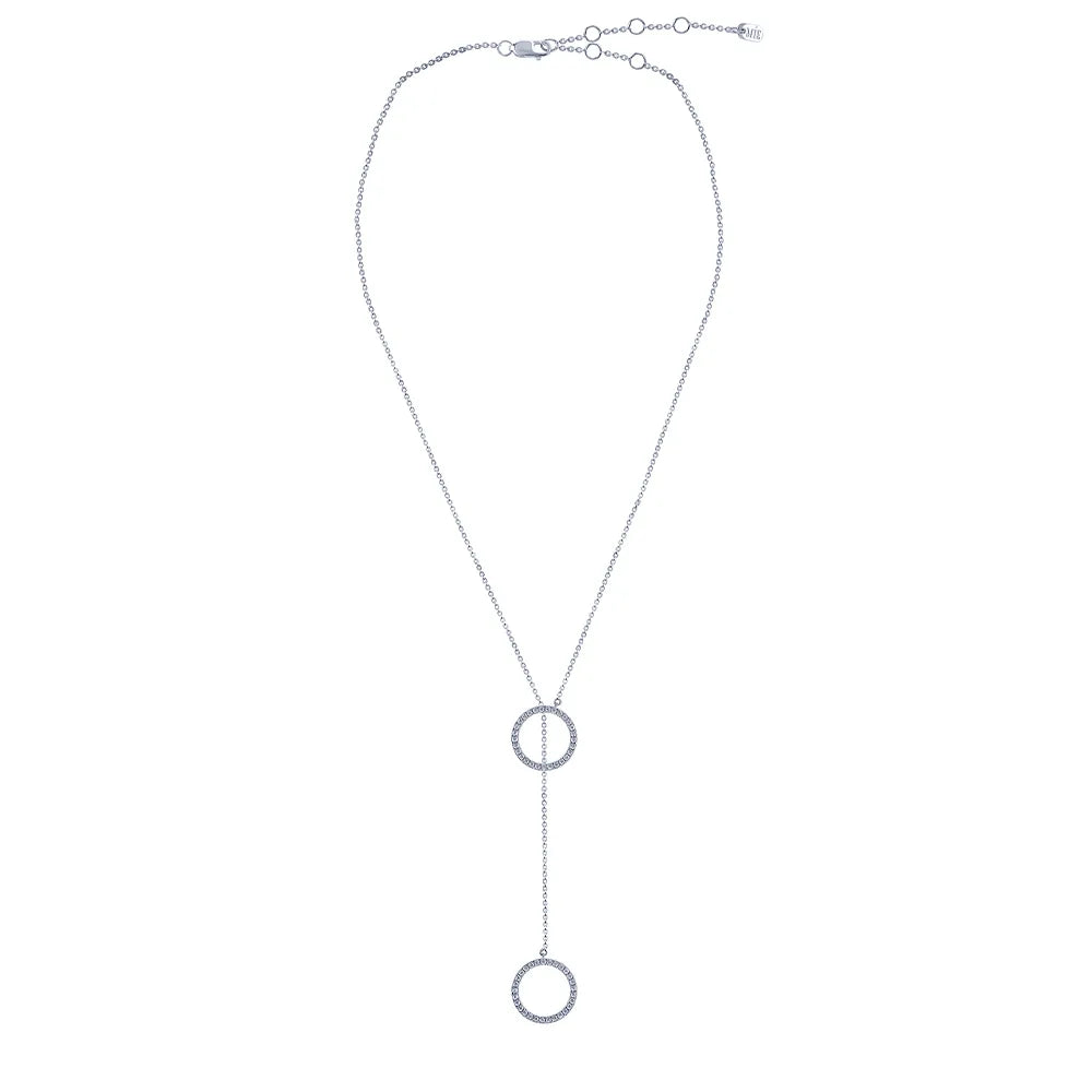 Minimalist Tie Y Shape Circle Necklace