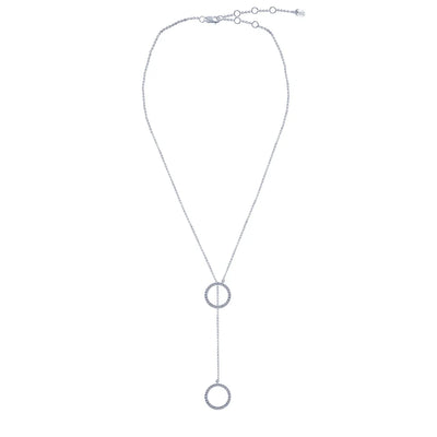Minimalist Tie Y Shape Circle Necklace