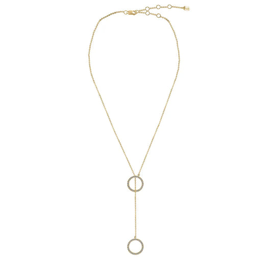 Minimalist Tie Y Shape Circle Necklace