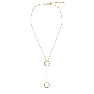 Minimalist Tie Y Shape Circle Necklace