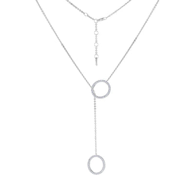 Minimalist Tie Y Shape Circle Necklace