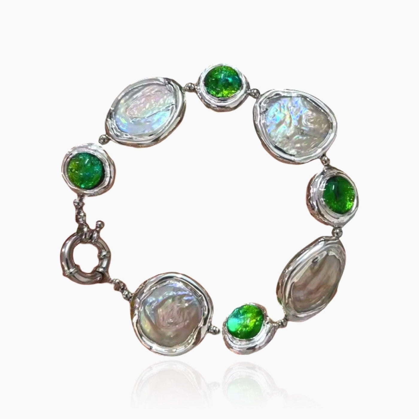 Molten Gold Bracelet Natural Pearl