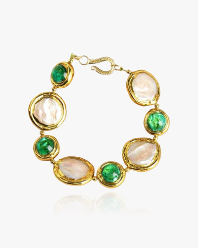 Molten Gold Bracelet Natural Pearl