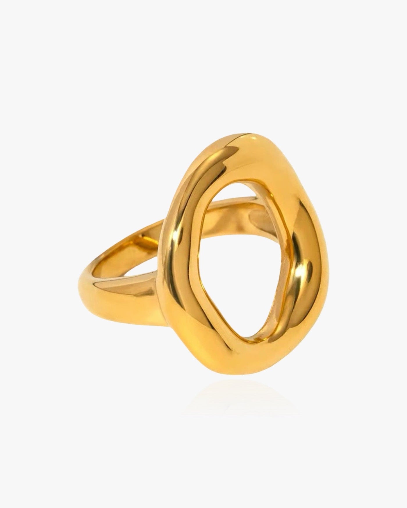 Molten Statement Oval Ring