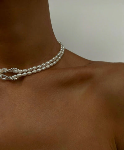 Natural Pearl Knot Necklace