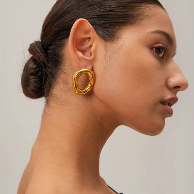 Organic Circle Earrings