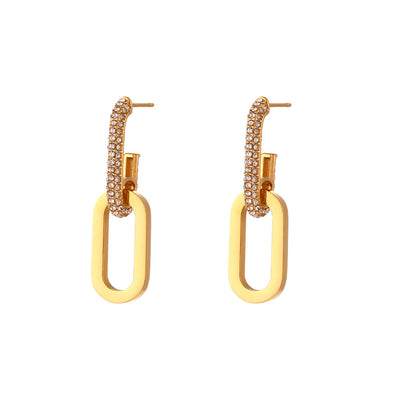 Pavé Link Drop Earrings