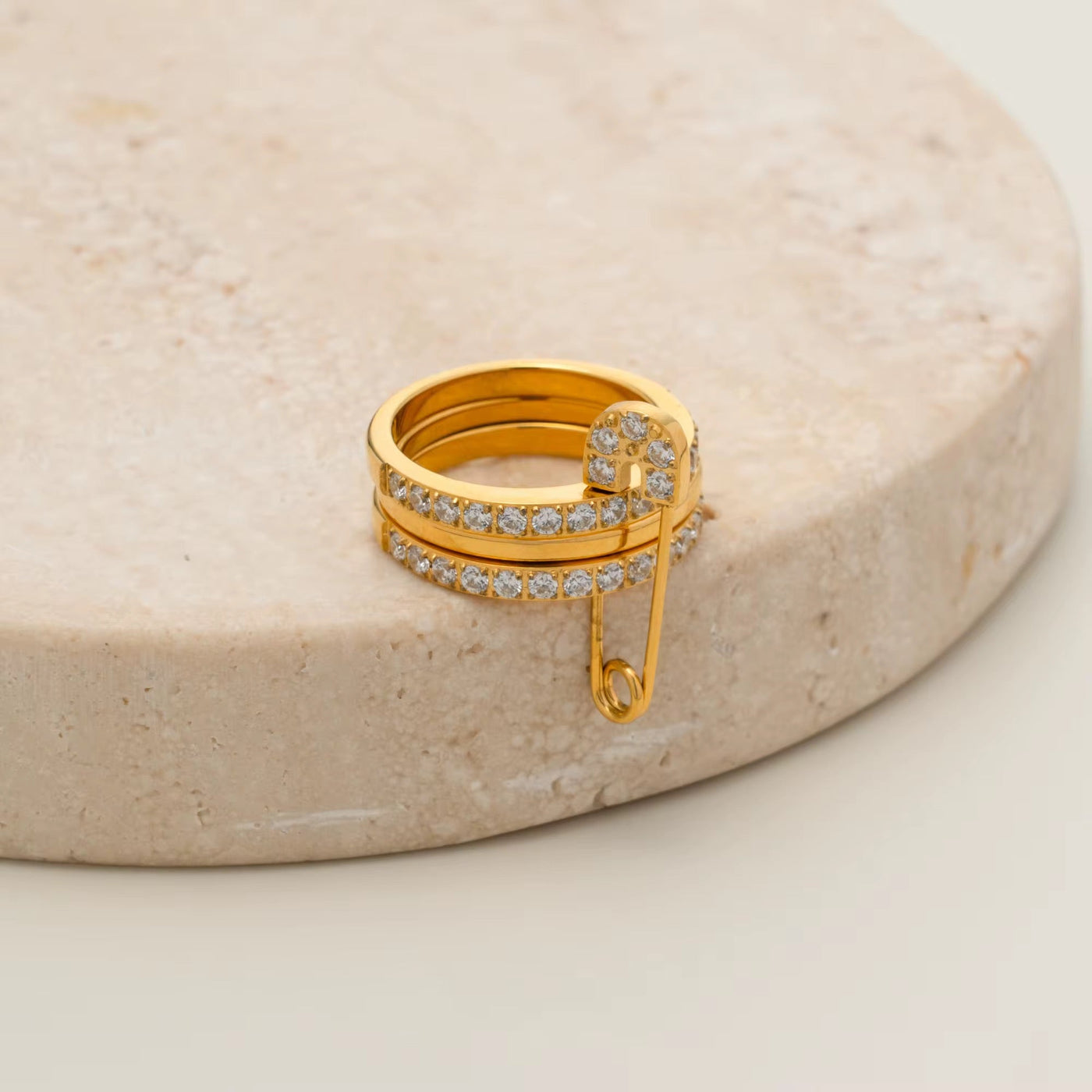 Safety Pin Stacking Ring