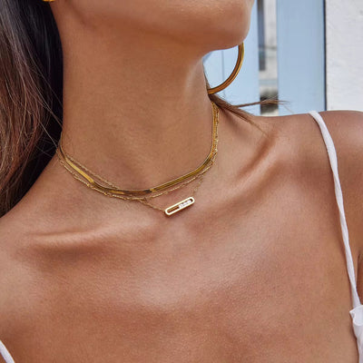 Sliding Crystals Necklace