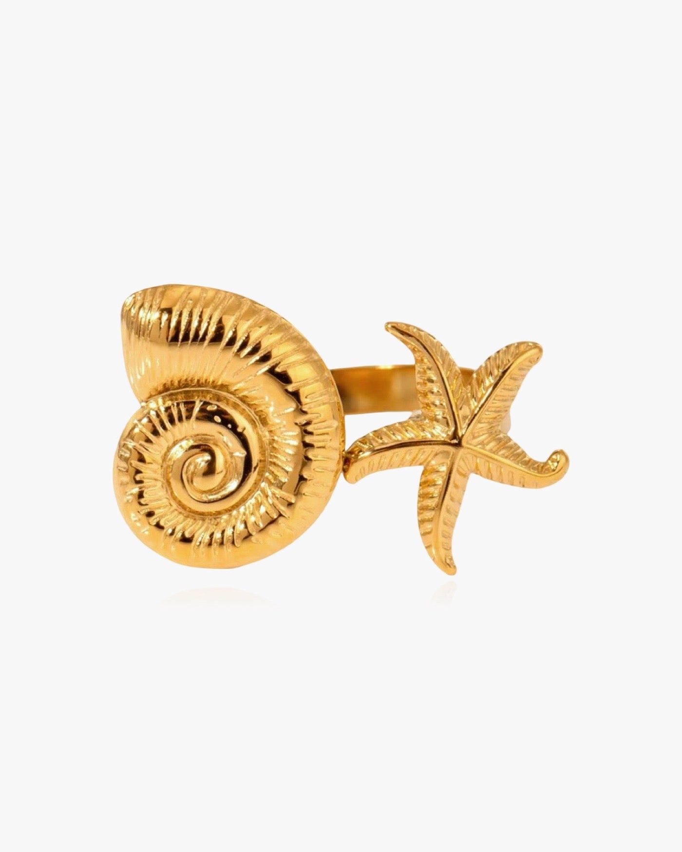Summer Starfish Swirl Ring