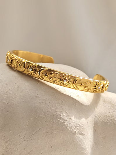 Sun And Moon Bangle Bracelet