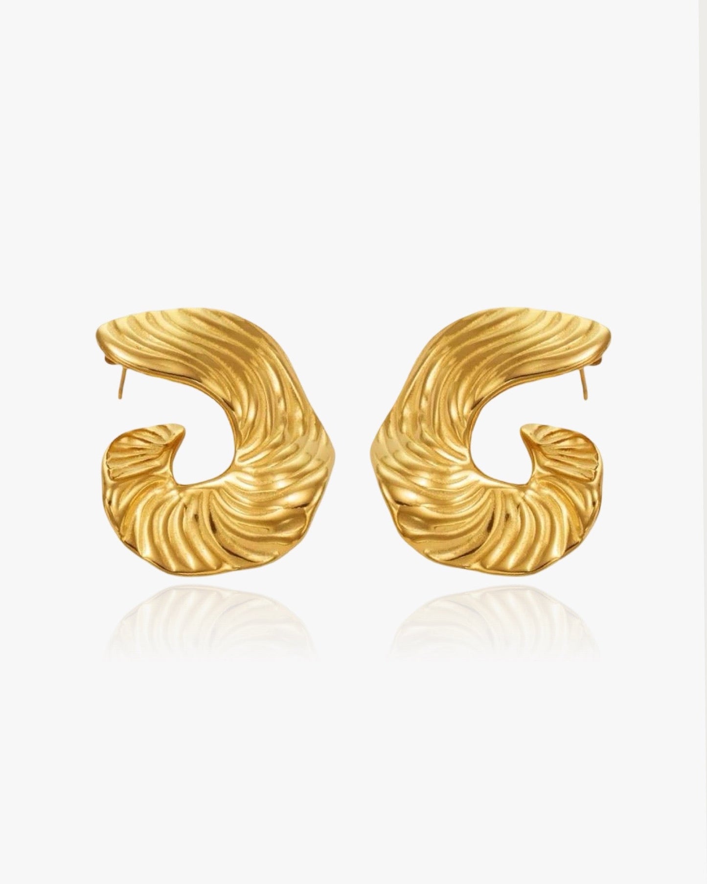 Swirl Wave Statement Earrings