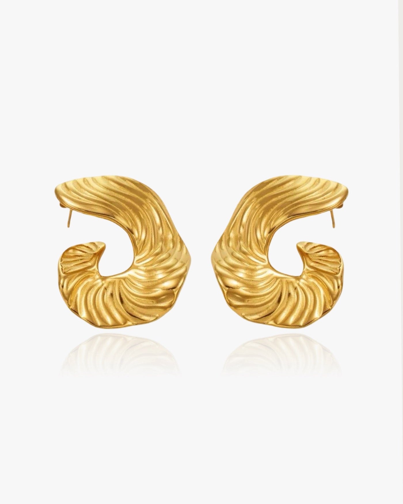 Swirl Wave Statement Earrings