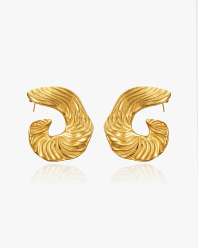 Swirl Wave Statement Earrings