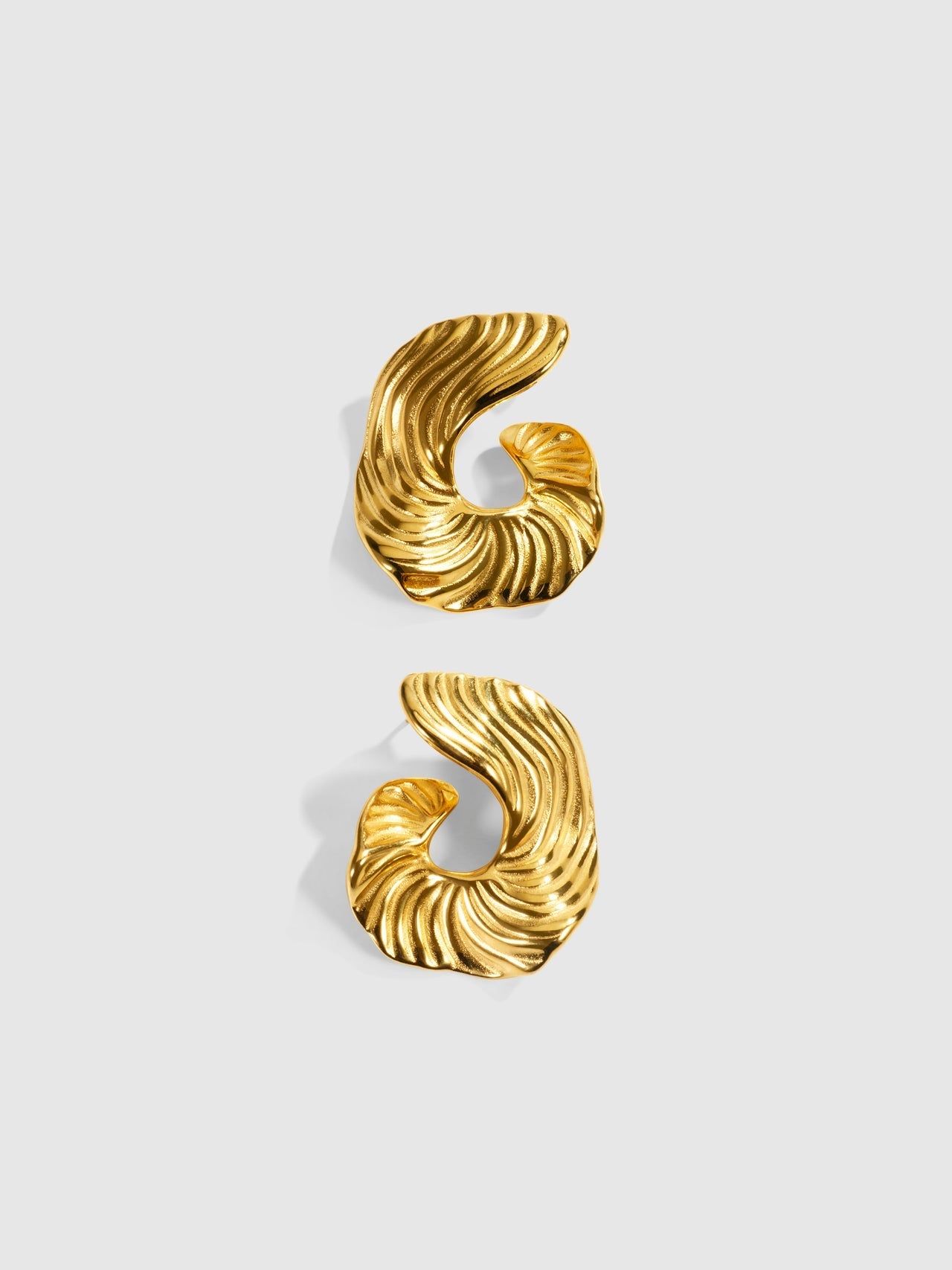 Swirl Wave Statement Earrings