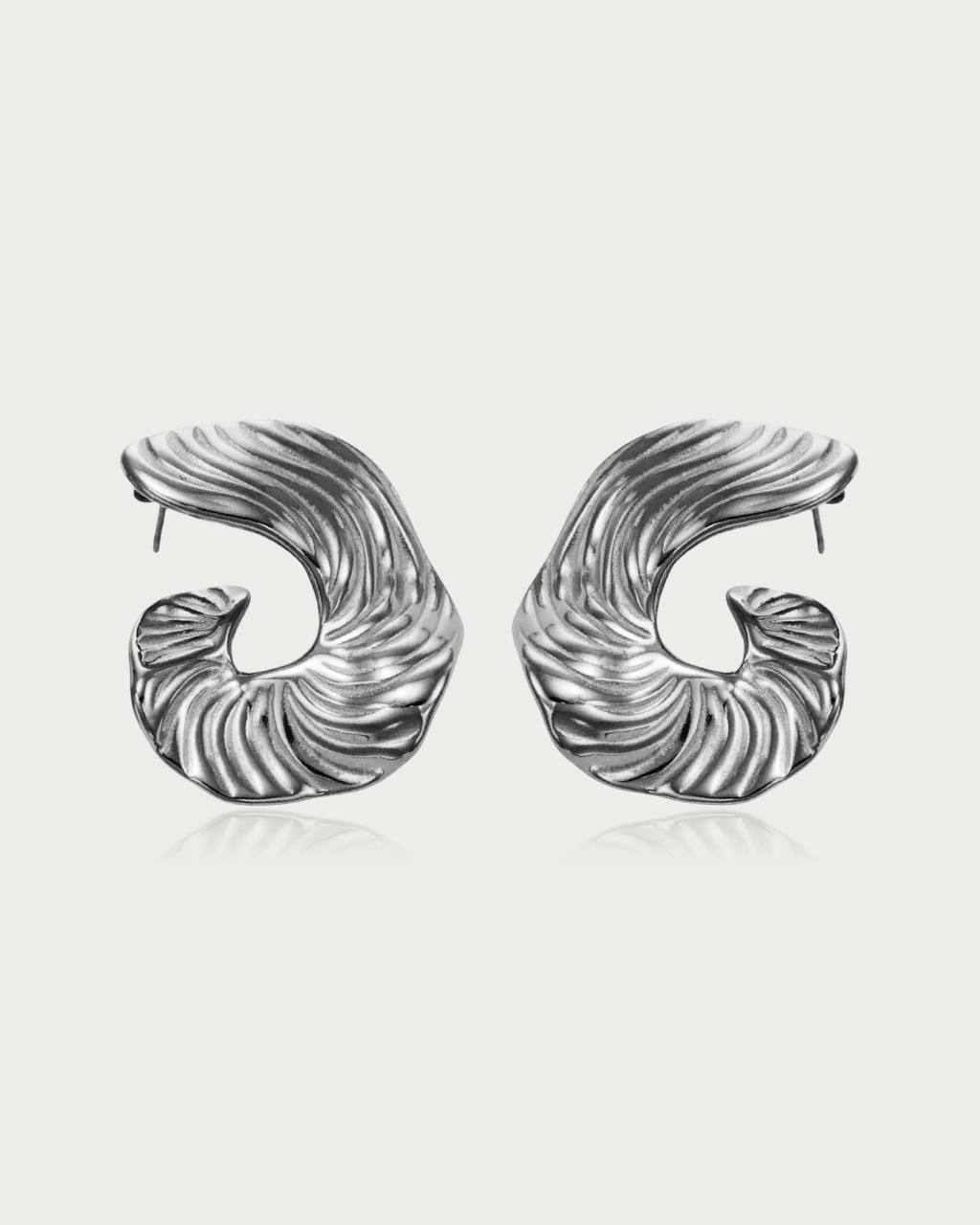 Swirl Wave Statement Earrings
