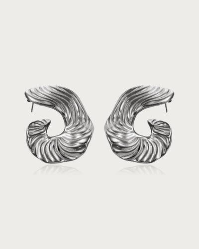 Swirl Wave Statement Earrings
