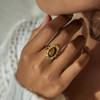 Tiger’s Eye Statement Ring