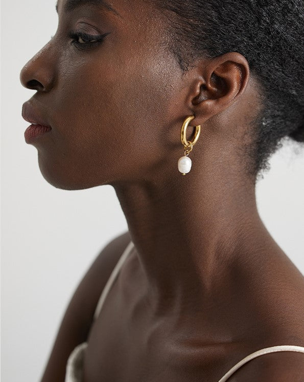Pearl Hoop Earring