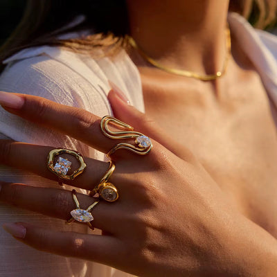 Adjustable Diamante Ring