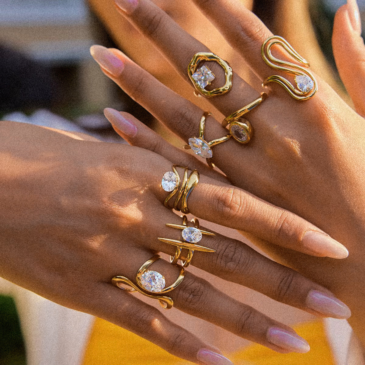 Adjustable Diamante Ring