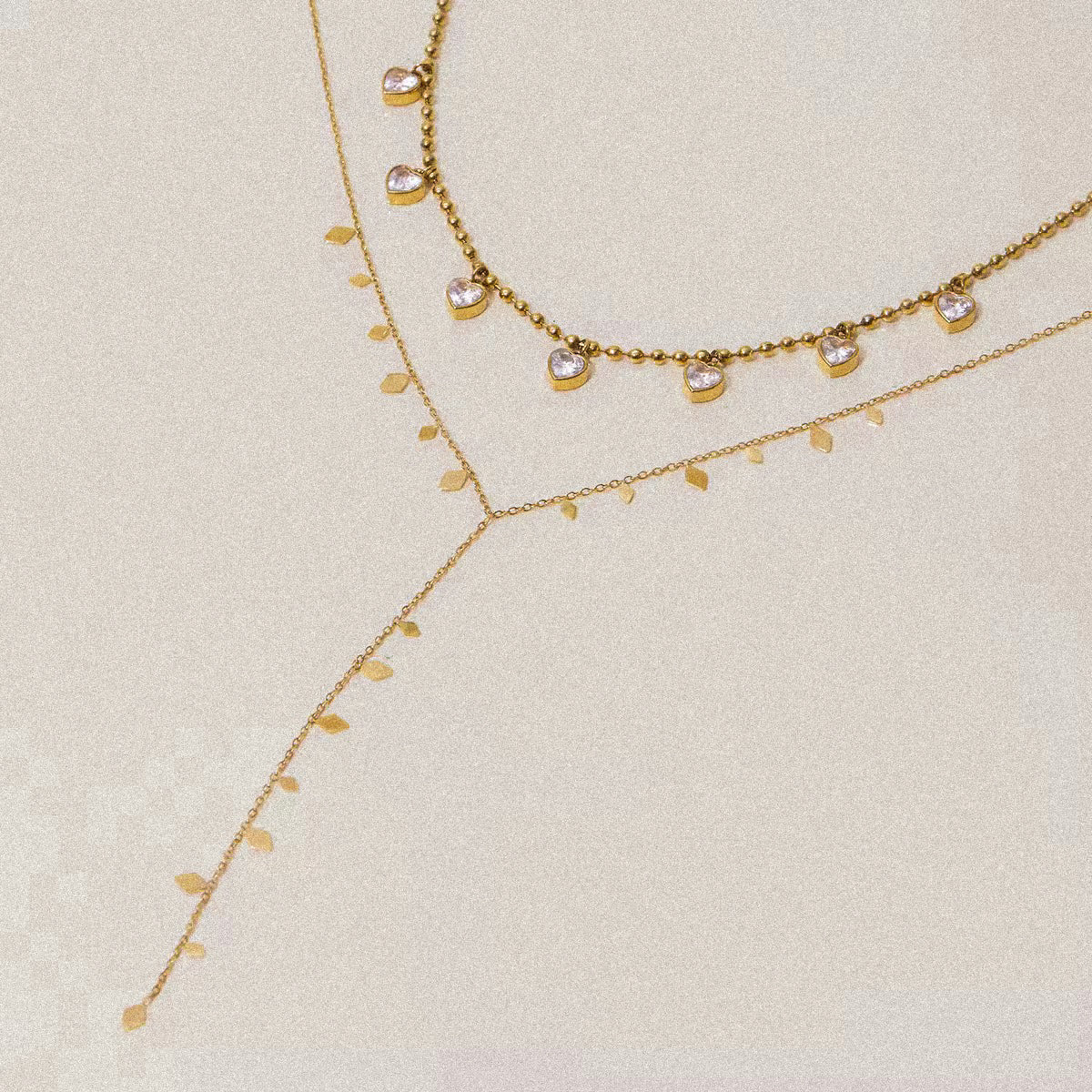 Y-Shape Leaves Necklace