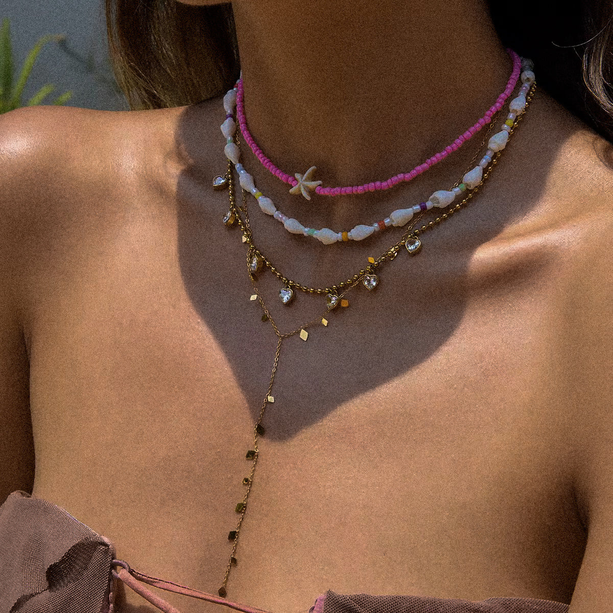 Y-Shape Leaves Necklace