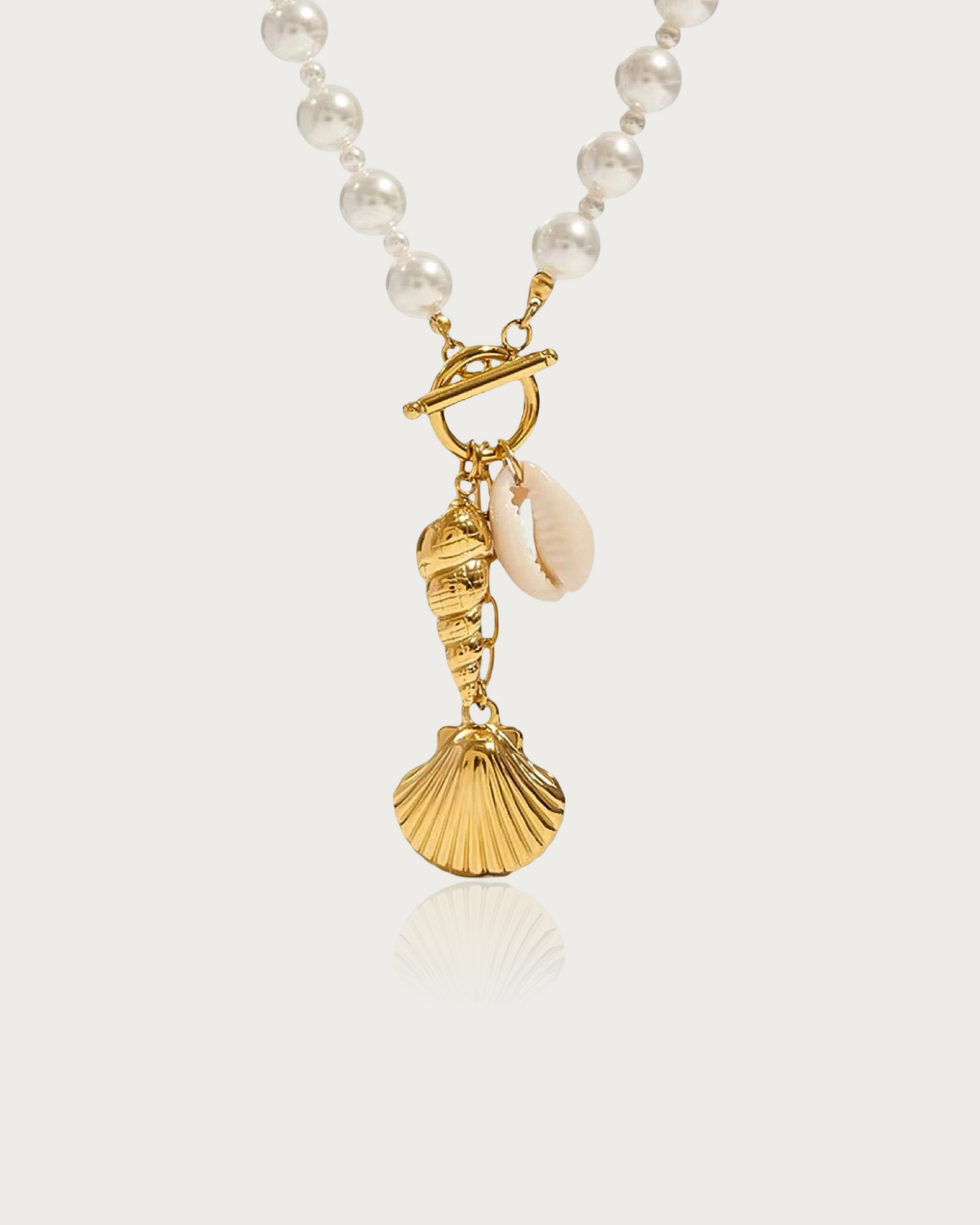 Y-Shape Shell Clasp Necklace