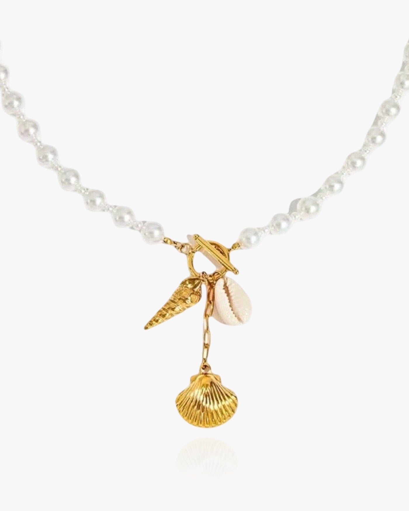 Y-Shape Shell Clasp Necklace