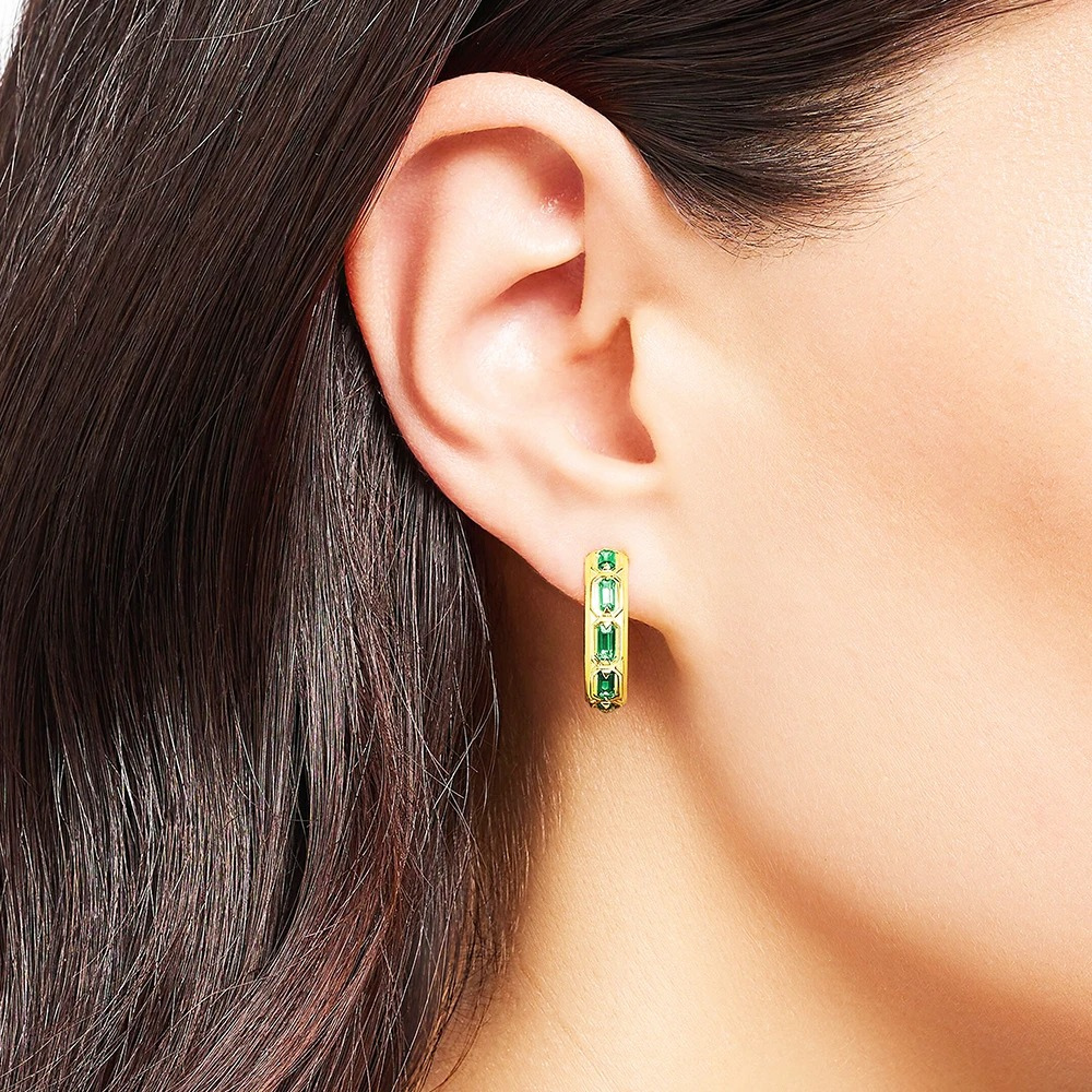 Emerald Halo Earring