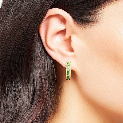 Emerald Halo Earring