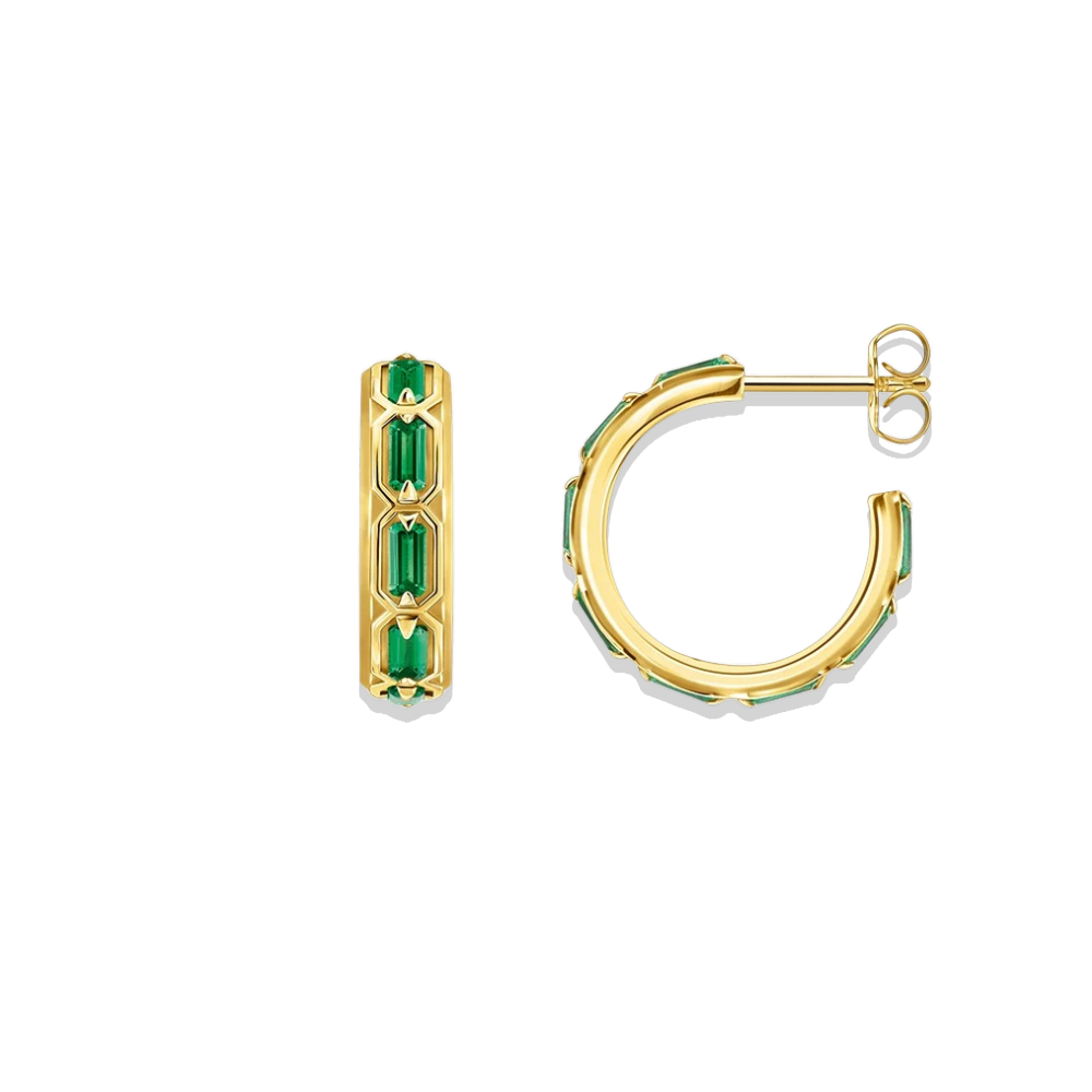 Emerald Halo Earring