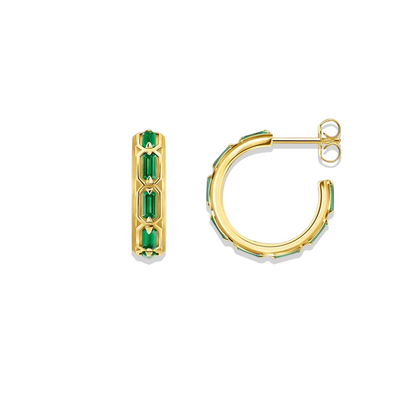 Emerald Halo Earring