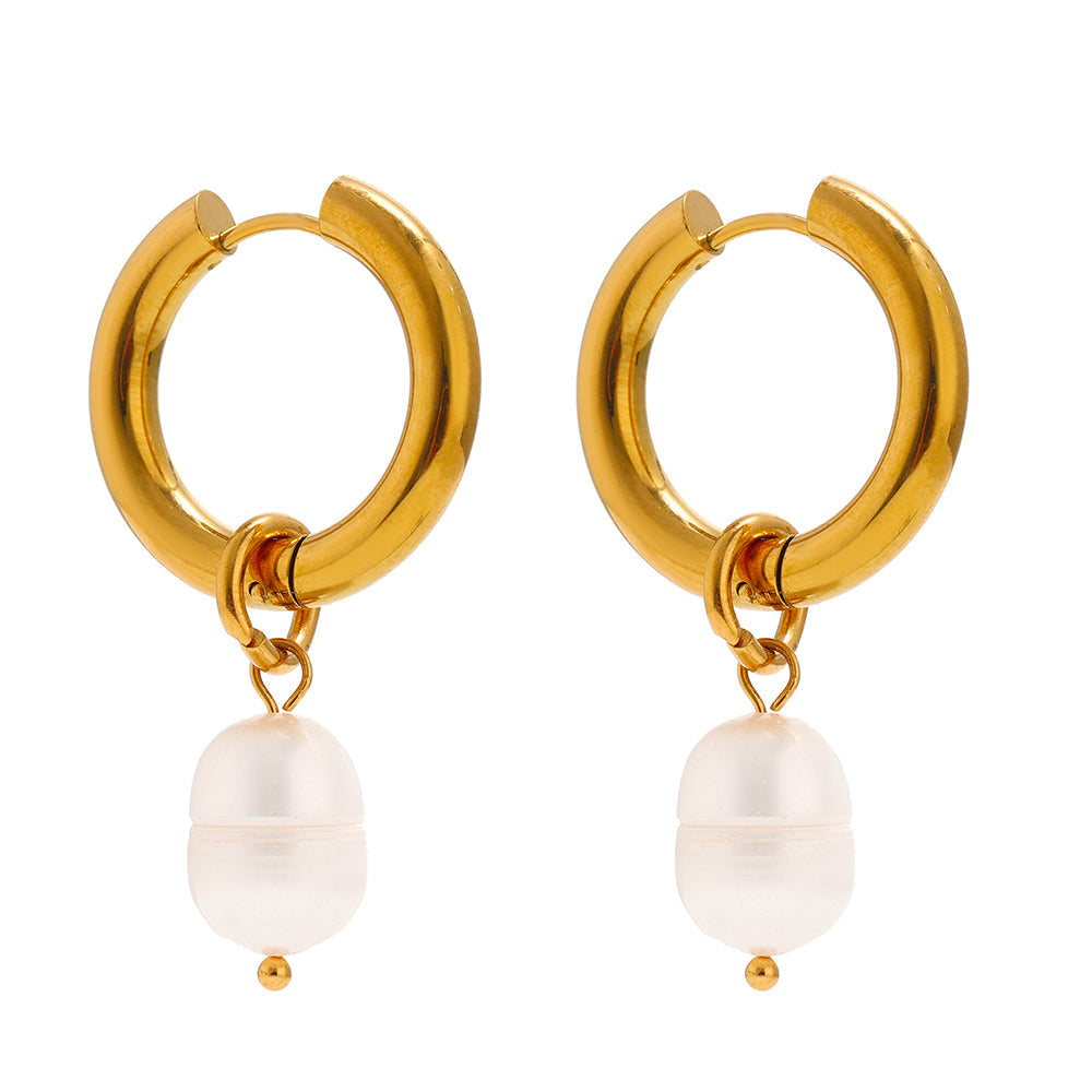 Pearl Hoop Earring