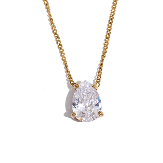 Zirconia Stud Necklace